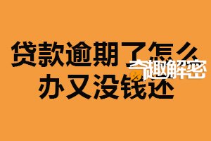 贷款逾期了怎么办又没钱还？尽快联系银行（制定详细计划）