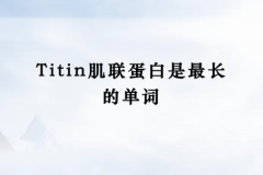 世界上最长的单词：Titin肌联蛋白(共计189819个字母)