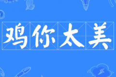 鸡你太美是什么梗?只因你太美的空耳(网络流行语)