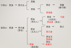 红楼梦人物关系图：主角贾宝玉(人物繁多)