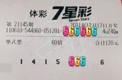 七星彩玩法中奖规则：选择7个数字作为投注号码(数字彩票)