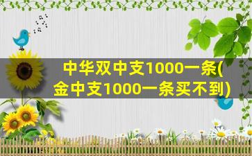 中华双中支1000一条(金中支1000一条买不到)