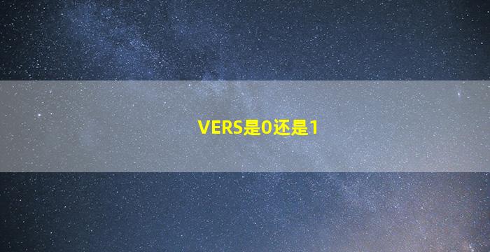 VERS是0还是1