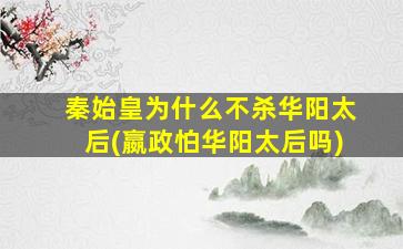秦始皇为什么不杀华阳太后(嬴政怕华阳太后吗)