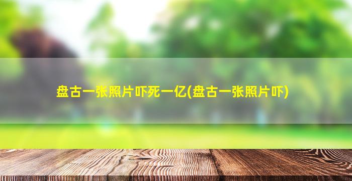 盘古一张照片吓死一亿(盘古一张照片吓)