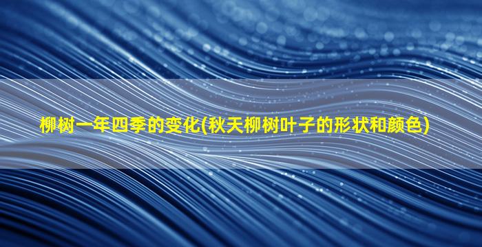 柳树一年四季的变化(秋天柳树叶子的形状和颜色)