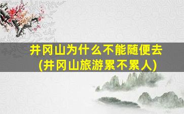 井冈山为什么不能随便去(井冈山旅游累不累人)