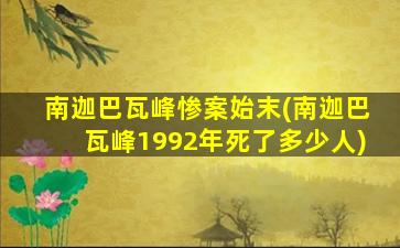 南迦巴瓦峰惨案始末(南迦巴瓦峰1992年死了多少人)