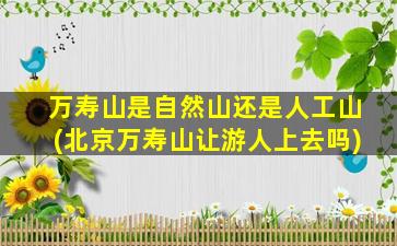 万寿山是自然山还是人工山(北京万寿山让游人上去吗)