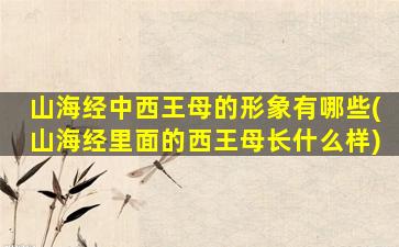 山海经中西王母的形象有哪些(山海经里面的西王母长什么样)
