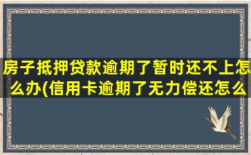 房子抵押贷款逾期了暂时还不上怎么办(信用卡逾期了无力偿还怎么办)