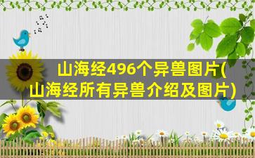 山海经496个异兽图片(山海经所有异兽介绍及图片)