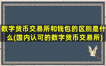 数字货币交易所和钱包的区别是什么(国内认可的数字货币交易所)