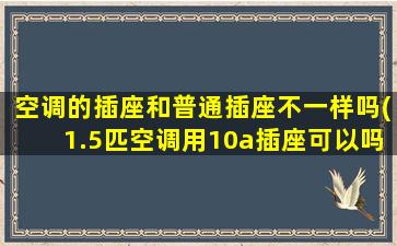 空调的插座和普通插座不一样吗(1.5匹空调用10a插座可以吗)