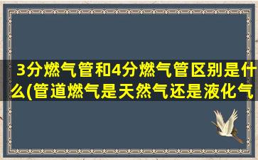 3分燃气管和4分燃气管区别是什么(管道燃气是天然气还是液化气)