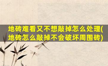 地砖难看又不想敲掉怎么处理(地砖怎么敲掉不会破坏周围砖)