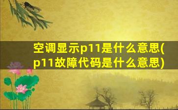 空调显示p11是什么意思(p11故障代码是什么意思)