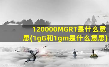 120000MGRT是什么意思(1gG和1gm是什么意思)