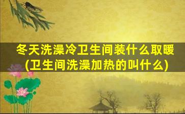 冬天洗澡冷卫生间装什么取暖(卫生间洗澡加热的叫什么)