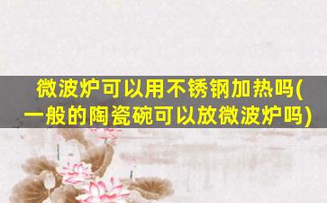 微波炉可以用不锈钢加热吗(一般的陶瓷碗可以放微波炉吗)