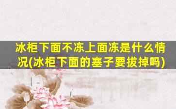 冰柜下面不冻上面冻是什么情况(冰柜下面的塞子要拔掉吗)