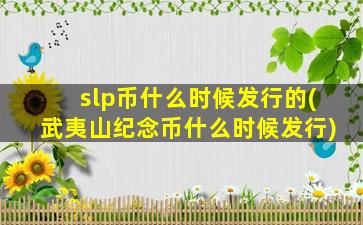 slp币什么时候发行的(武夷山纪念币什么时候发行)