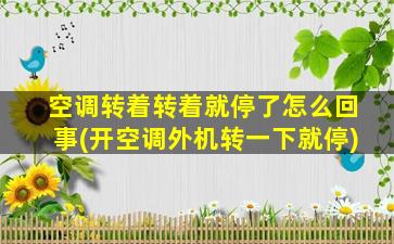 空调转着转着就停了怎么回事(开空调外机转一下就停)