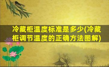 冷藏柜温度标准是多少(冷藏柜调节温度的正确方法图解)