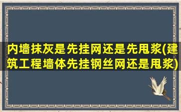 内墙抹灰是先挂网还是先甩浆(建筑工程墙体先挂钢丝网还是甩浆)