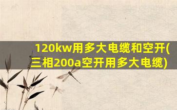 120kw用多大电缆和空开(三相200a空开用多大电缆)