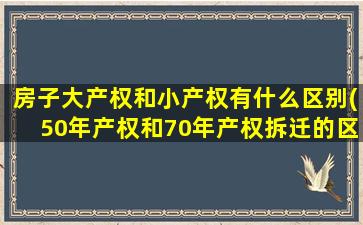 房子大产权和小产权有什么区别(50年产权和70年产权拆迁的区别)