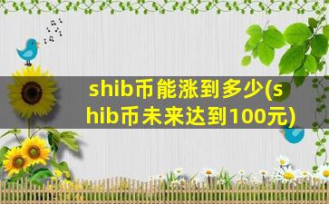 shib币能涨到多少(shib币未来达到100元)