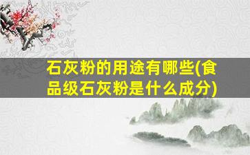 石灰粉的用途有哪些(食品级石灰粉是什么成分)