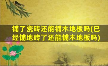 铺了瓷砖还能铺木地板吗(已经铺地砖了还能铺木地板吗)