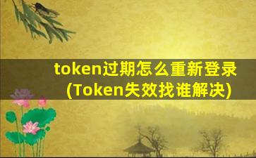 token过期怎么重新登录(Token失效找谁解决)