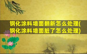 钢化涂料墙面翻新怎么处理(钢化涂料墙面脏了怎么处理)