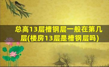 总高13层槽钢层一般在第几层(楼房13层是槽钢层吗)