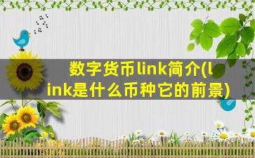数字货币link简介(link是什么币种它的前景)