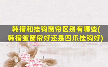 韩褶和挂钩窗帘区别有哪些(韩褶皱窗帘好还是四爪挂钩好)