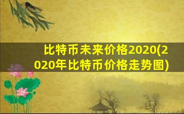比特币未来价格2020(2020年比特币价格走势图)