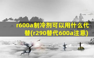 r600a制冷剂可以用什么代替(r290替代600a注意)