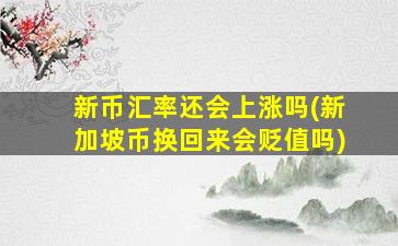 新币汇率还会上涨吗(新加坡币换回来会贬值吗)