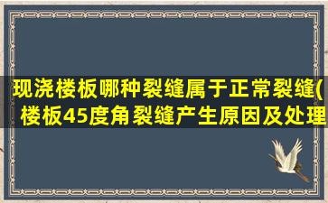 现浇楼板哪种裂缝属于正常裂缝(楼板45度角裂缝产生原因及处理)