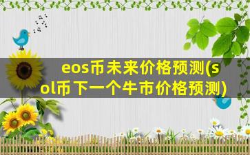 eos币未来价格预测(sol币下一个牛市价格预测)