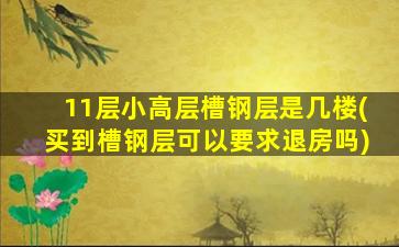 11层小高层槽钢层是几楼(买到槽钢层可以要求退房吗)