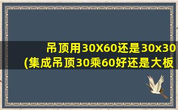 吊顶用30X60还是30x30(集成吊顶30乘60好还是大板好)