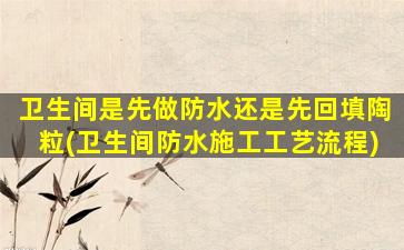卫生间是先做防水还是先回填陶粒(卫生间防水施工工艺流程)