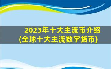 2023年十大主流币介绍(全球十大主流数字货币)