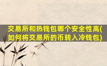 交易所和热钱包哪个安全性高(如何将交易所的币转入冷钱包)