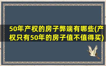 50年产权的房子弊端有哪些(产权只有50年的房子值不值得买)